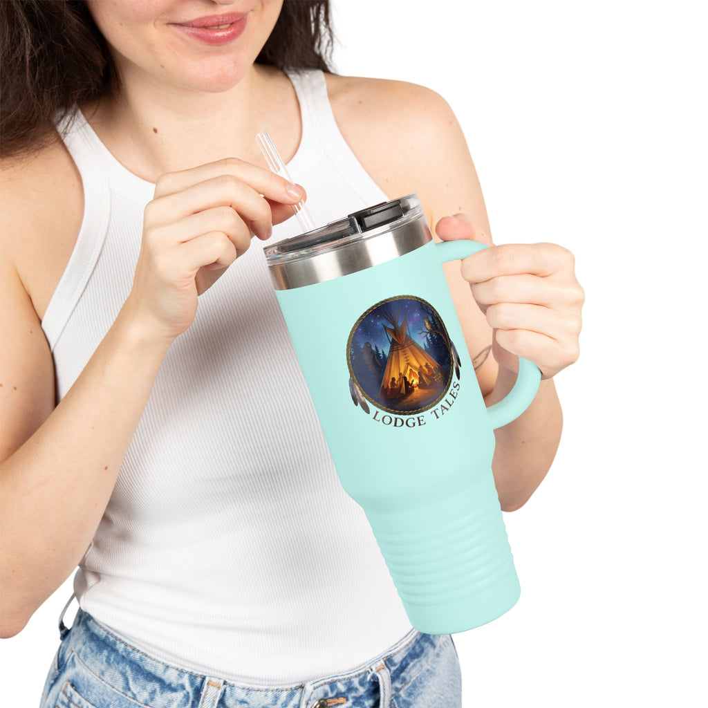 40oz Insulated Travel Mug – Lodge Tales The Original Storytellers Design
