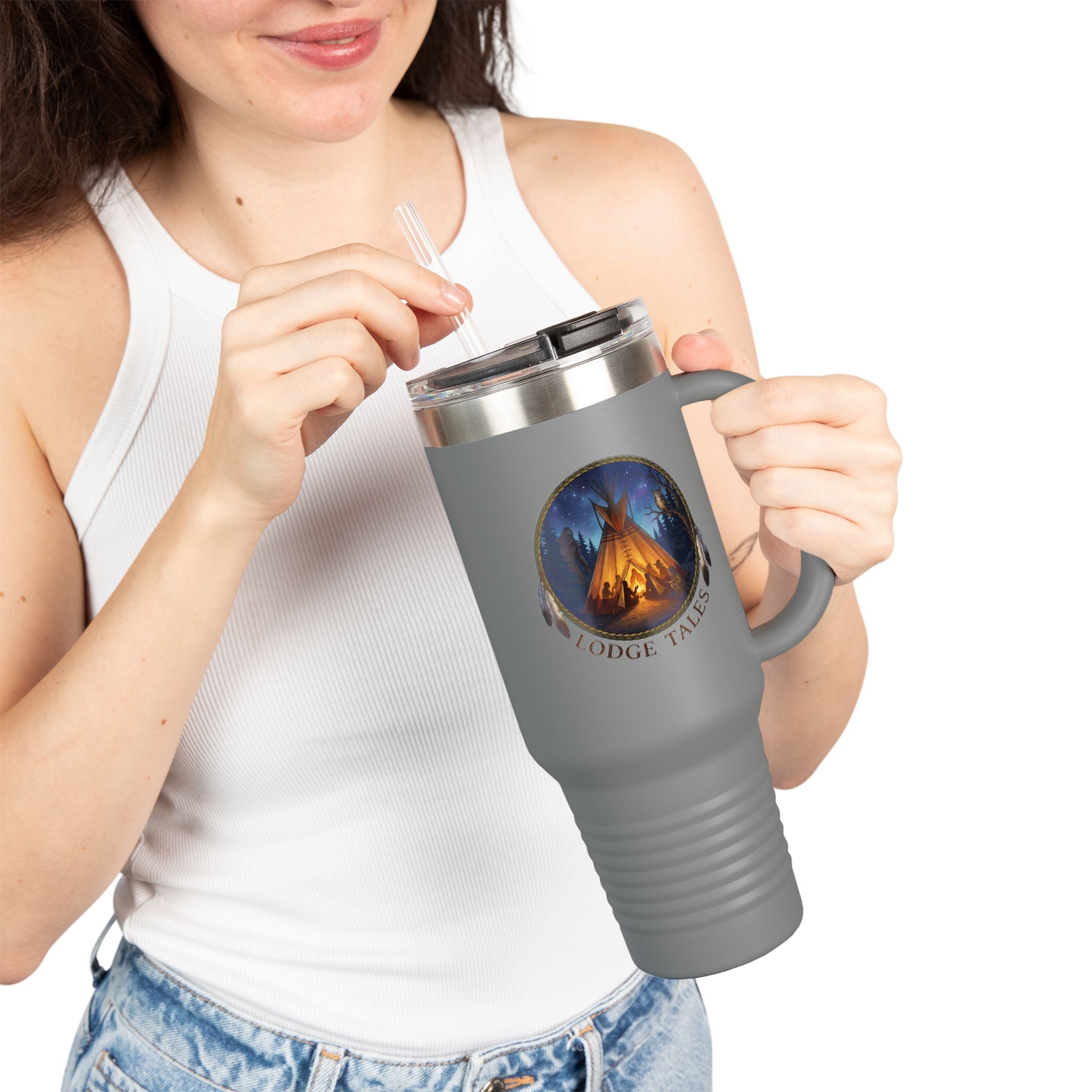 40oz Insulated Travel Mug – Lodge Tales The Original Storytellers Design