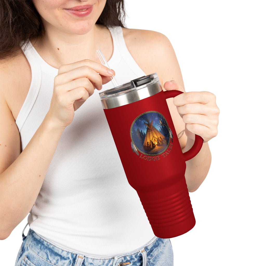 40oz Insulated Travel Mug – Lodge Tales The Original Storytellers Design