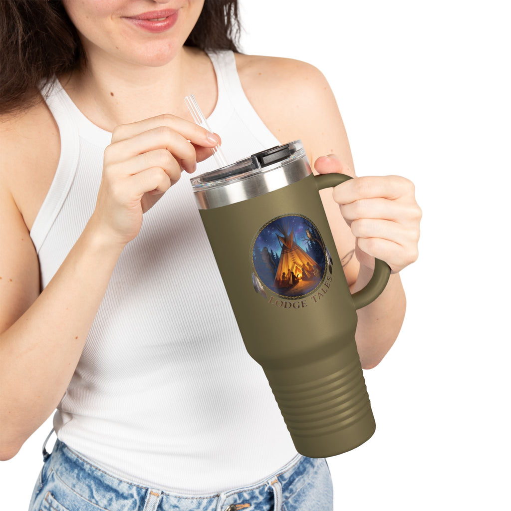 40oz Insulated Travel Mug – Lodge Tales The Original Storytellers Design